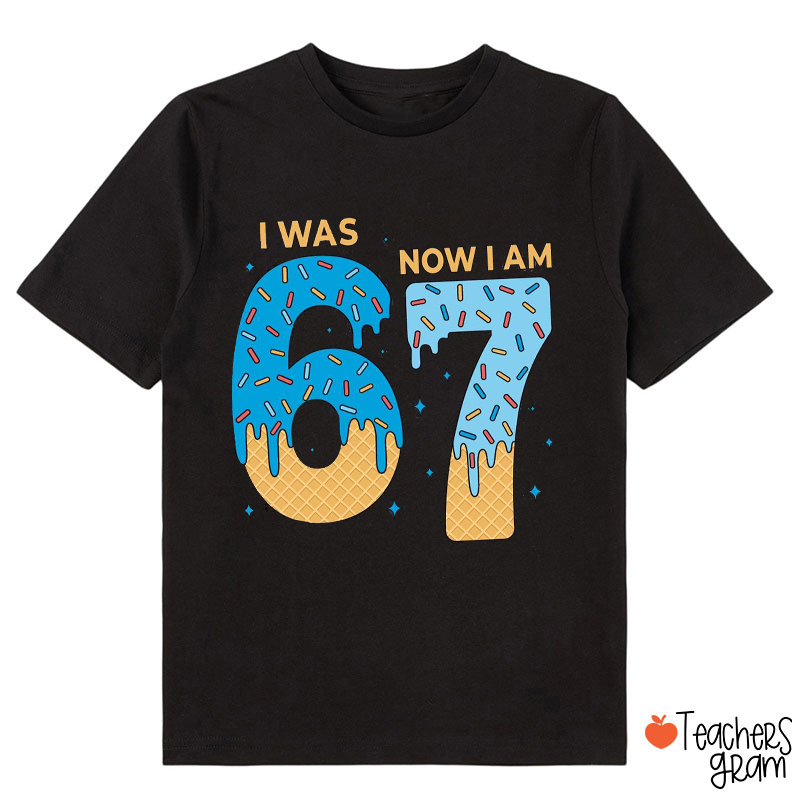 I Was 6 Now I'm 7 Drip Ice Cream Class T-Shirt