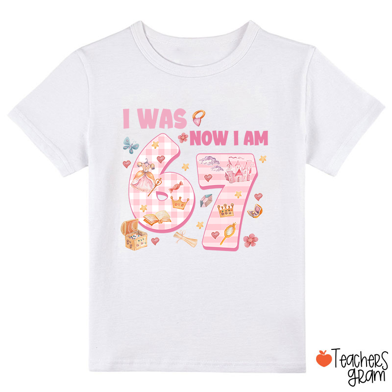 I Was 6 Now I'm 7 Pink Class T-Shirt