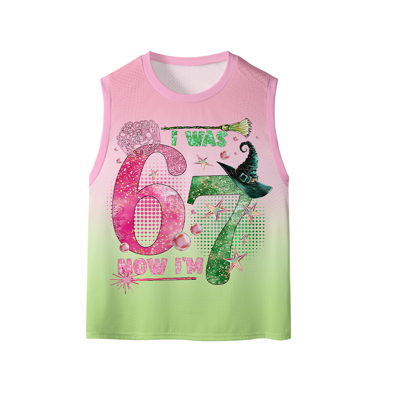 I Was 6 Now I’m 7 Wicked Kids Mesh Jersey Tank Top