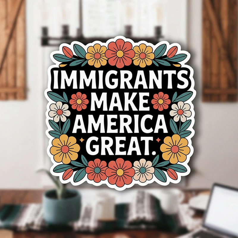 Immigrants Make America Great Human Rights Teacher Stickers