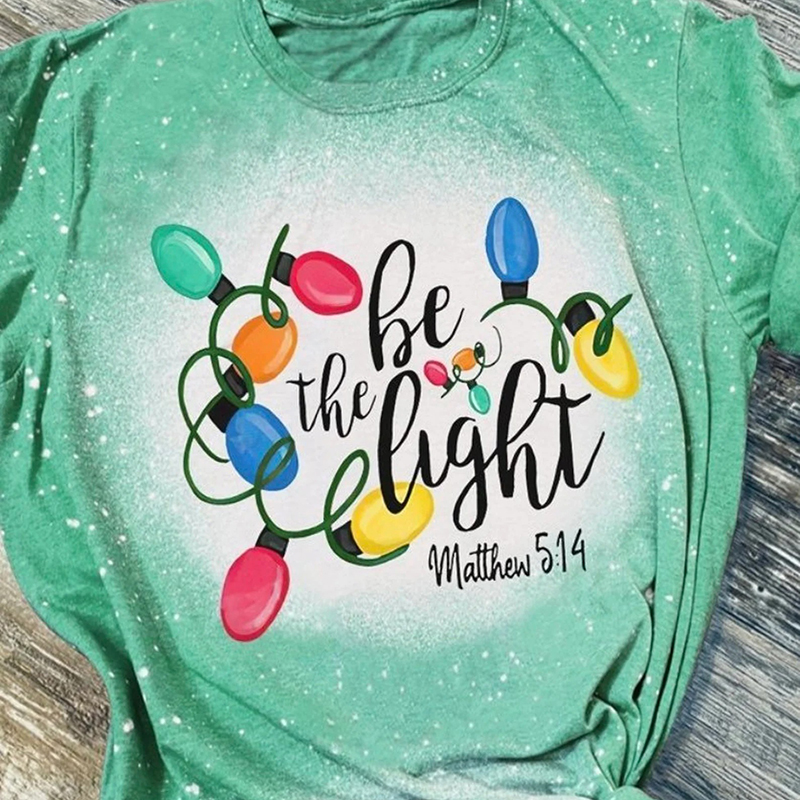 Be The Light Teacher Printed Super Soft T-Shirt