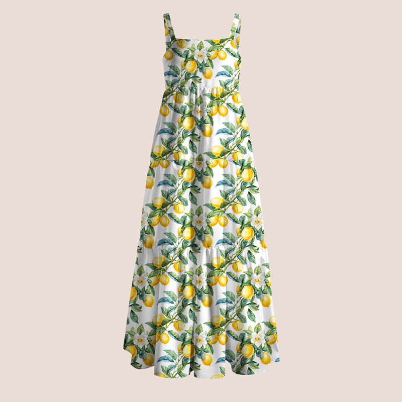 Lemon Summer Teacher Slip Dress