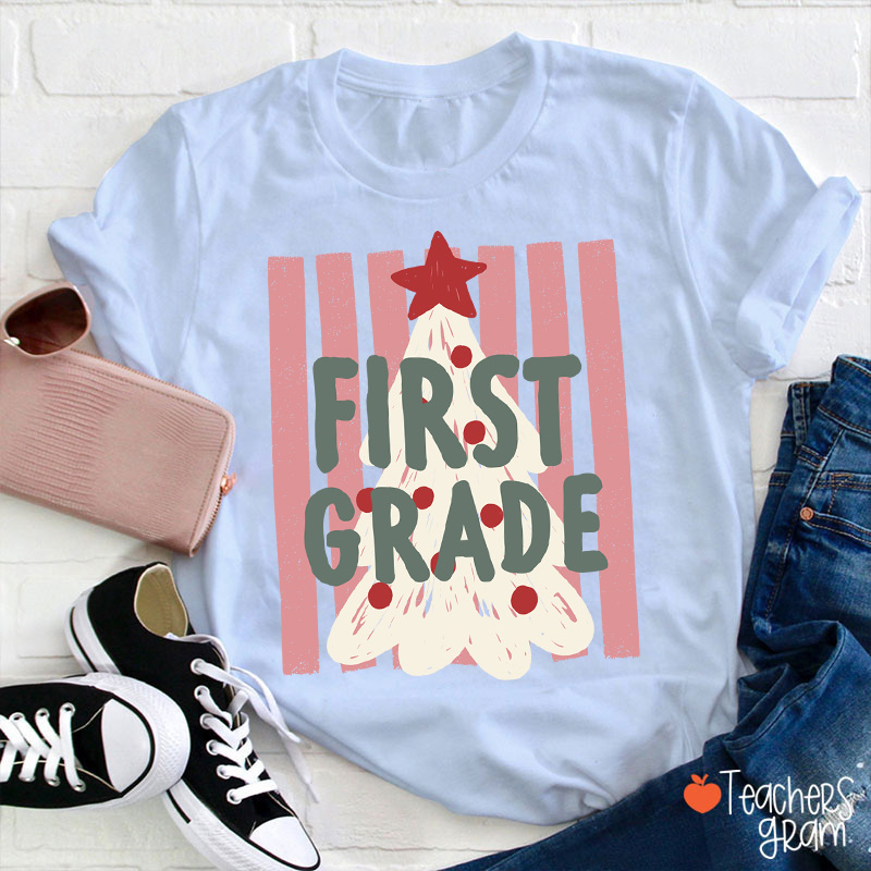 Personalized Jolly Grade Tree Gang Teacher T-Shirt