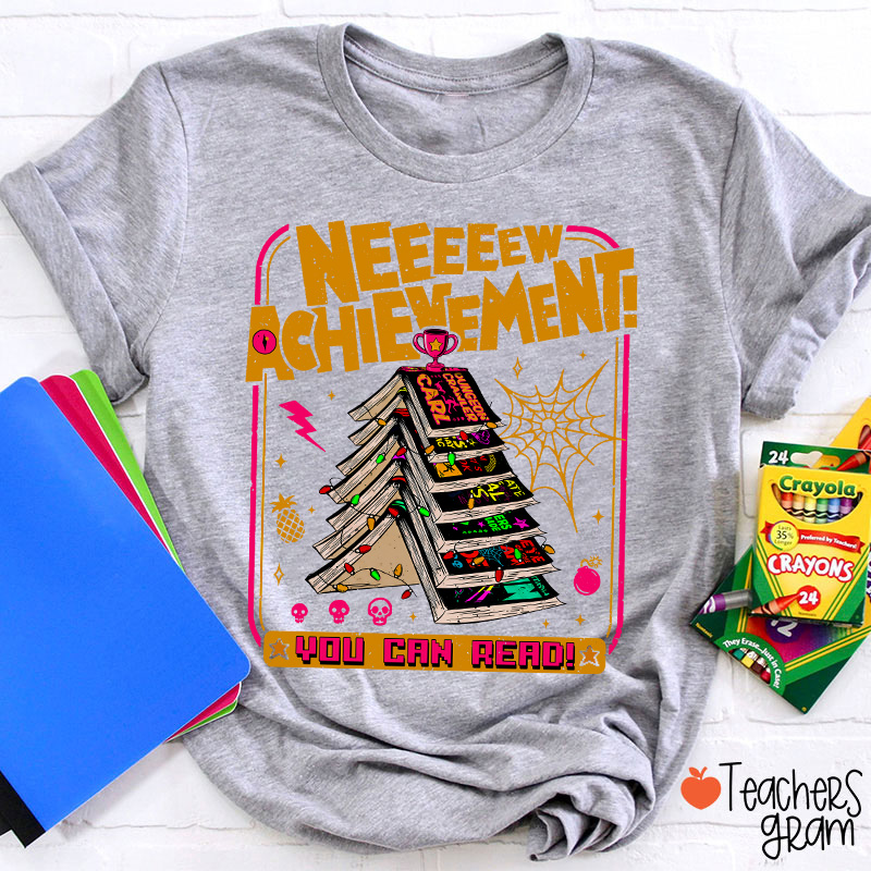 You Can Read Book Tree New Achievement Teacher T-Shirt