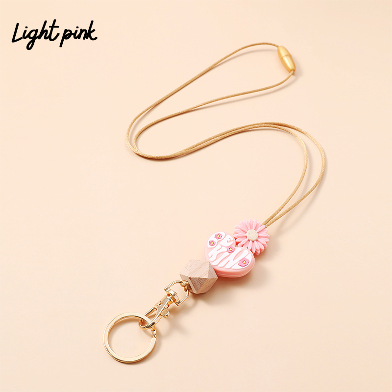 Flower Love Silicone Teacher Lanyard