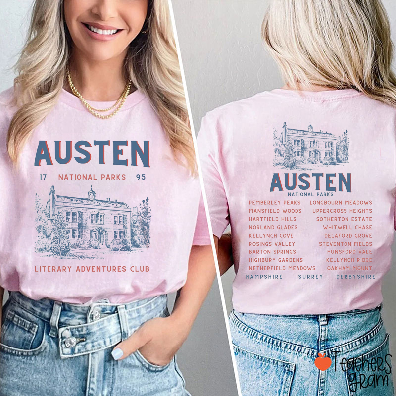 Literary Adventures Club Teacher Two Sided T-Shirt