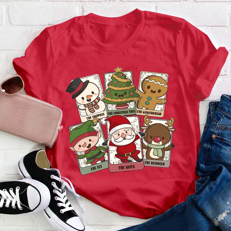 Cute Christmas Card Teacher T-Shirt