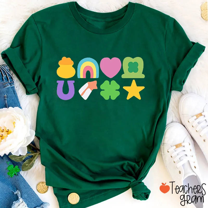 Lucky St Patricks Day Teacher T-Shirt