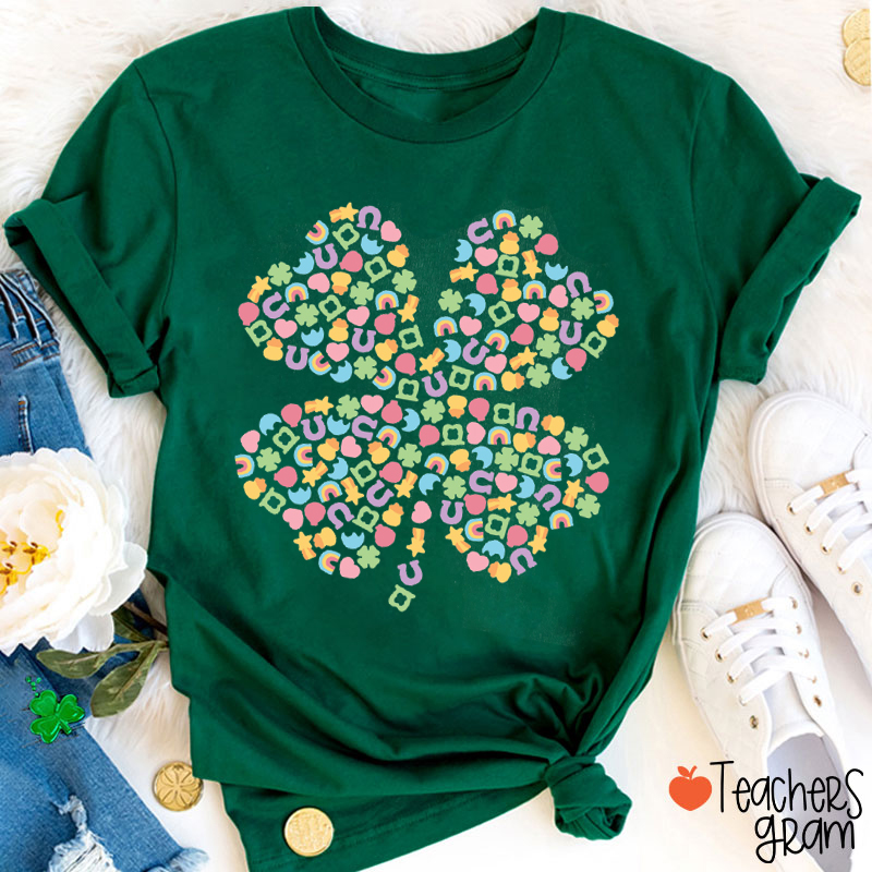 Lucky Charms Shamrock Teacher T-Shirt