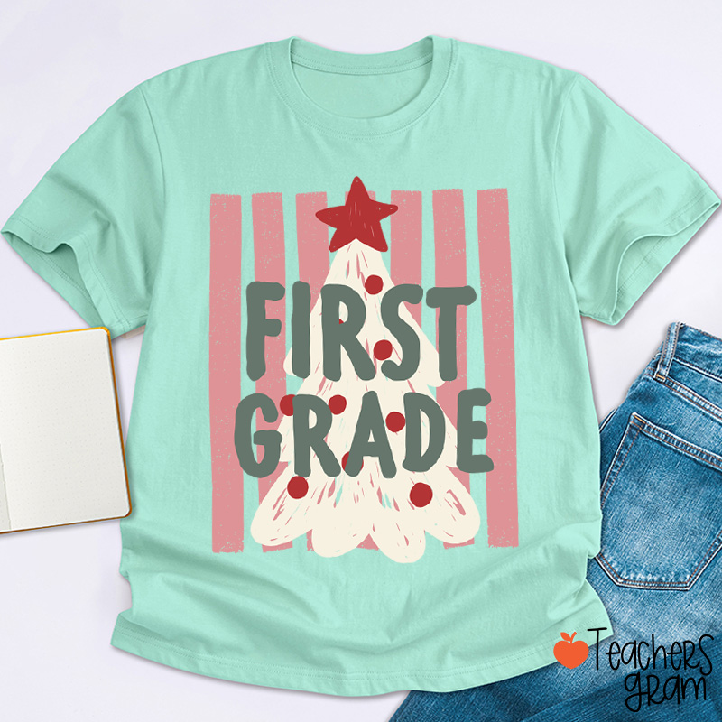 Personalized Jolly Grade Tree Gang Teacher T-Shirt