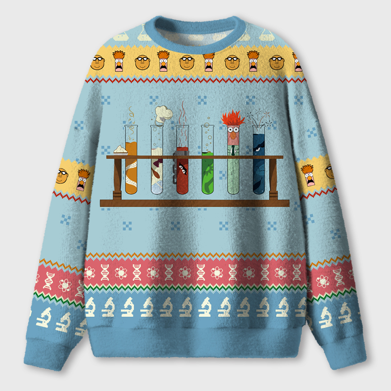 Muppet Science Teacher Ugly Fluffy Christmas Sweater