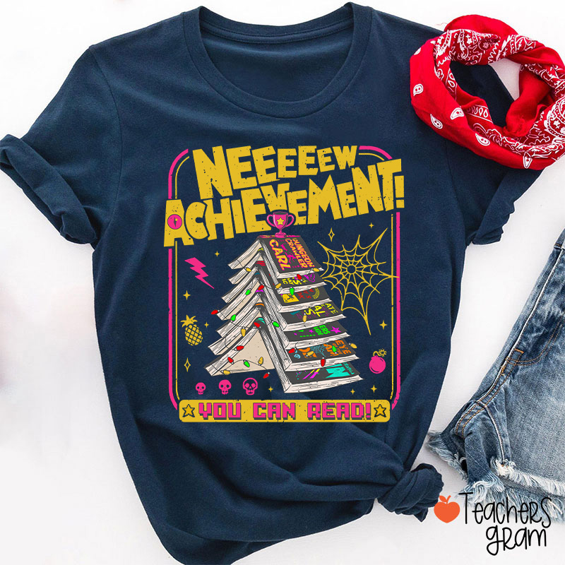 You Can Read Book Tree New Achievement Teacher T-Shirt
