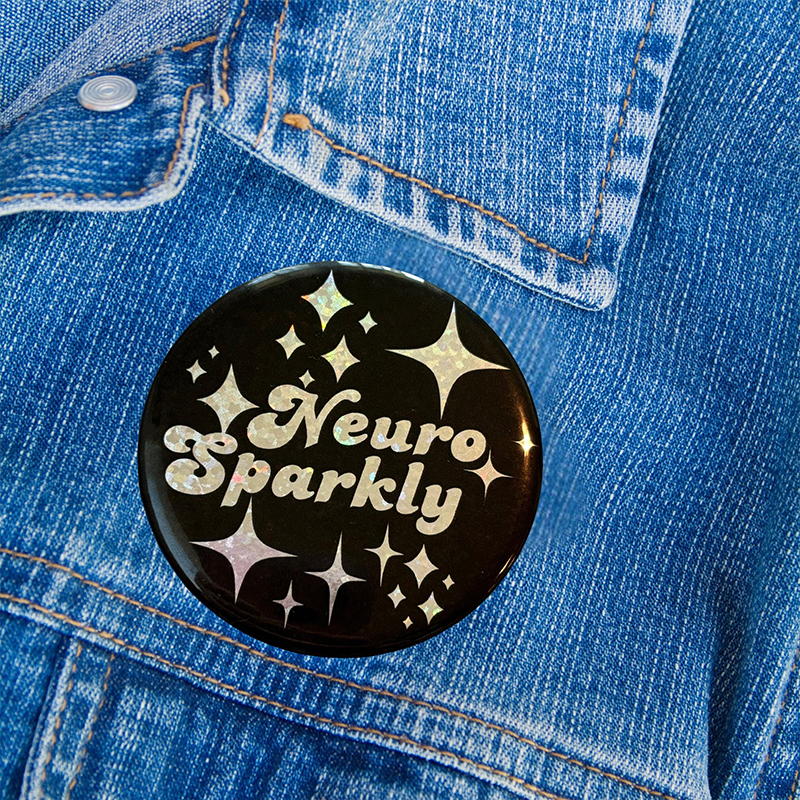 Neurosparkly Teacher Pinback Button