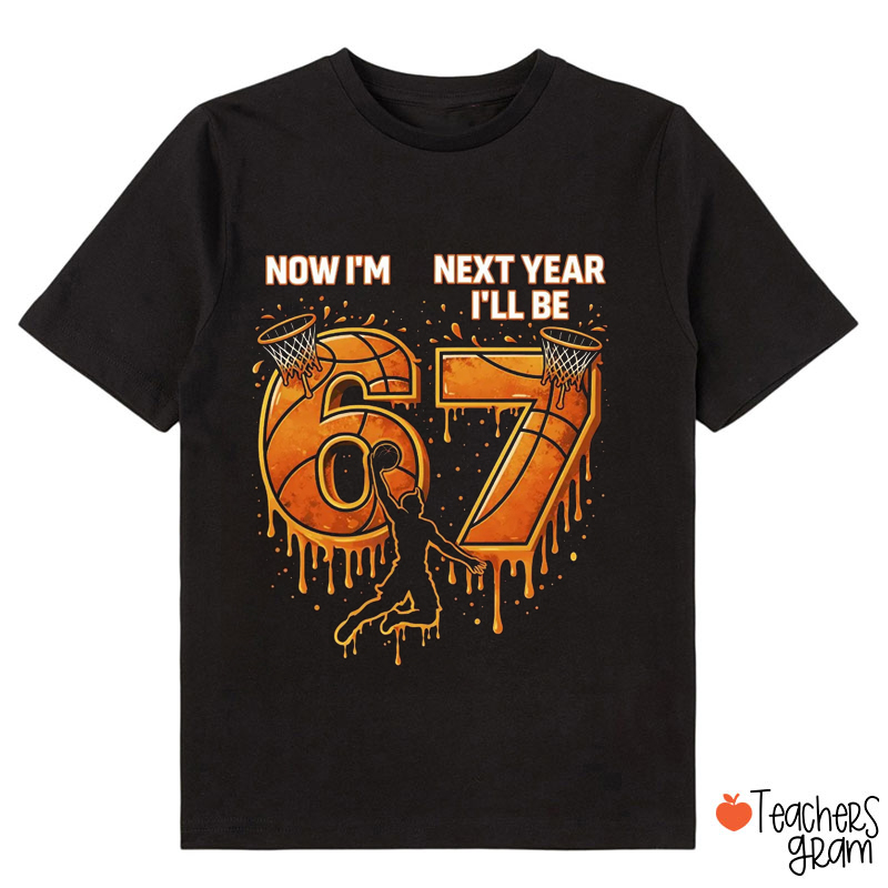 Now I'm 6 Next Year I'll Be 7 Basketball Class T-Shirt
