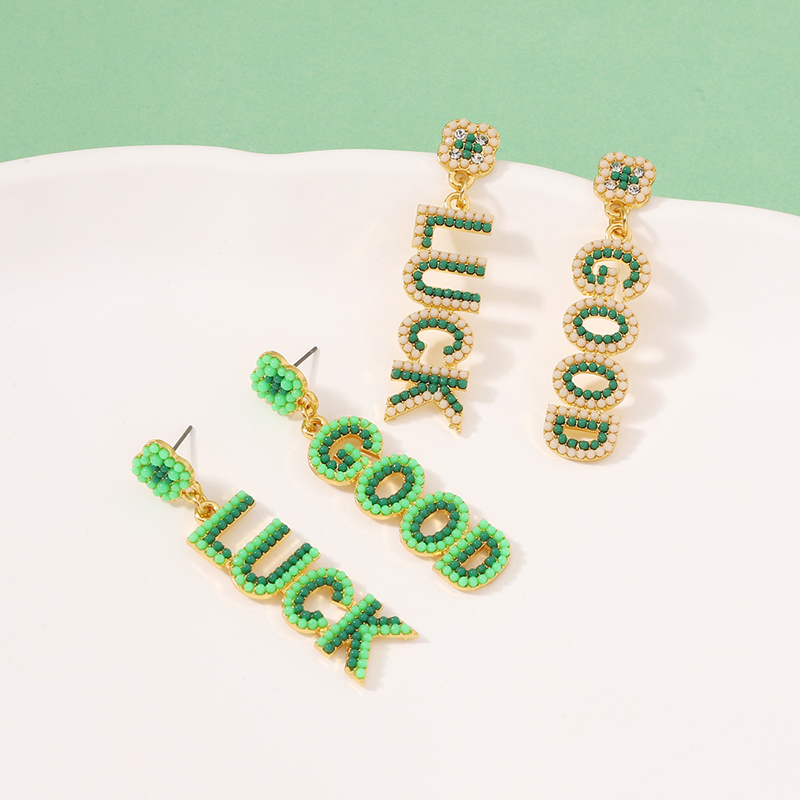 Luck Good Teacher Metal Earrings