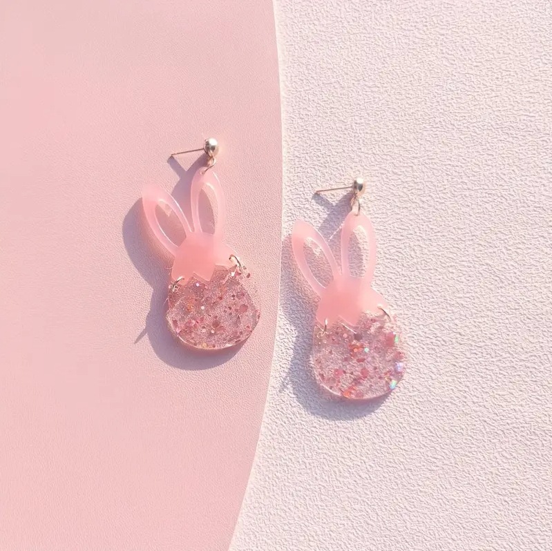Easter Egg Bunny Teacher Acrylic Earrings