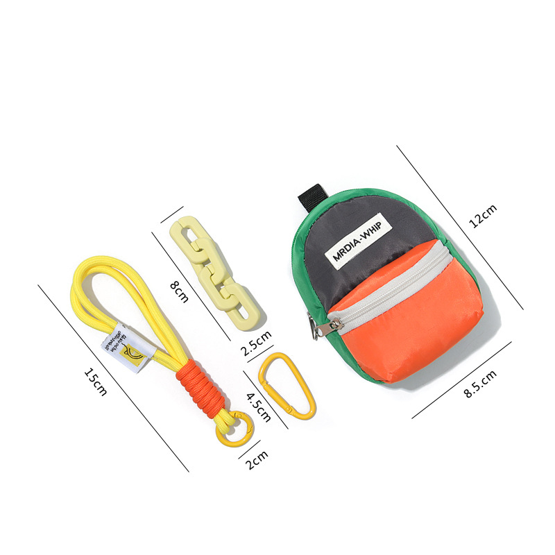 Dopamine Macaron Backpack Teacher Keychain