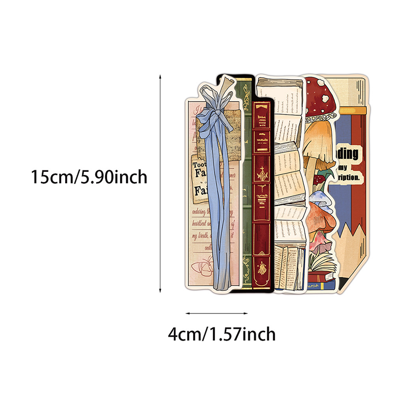 30 Pieces Vintage Reading Themed Bookmarks