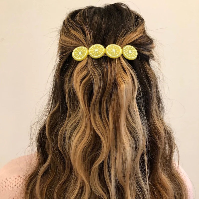 Lemon Slice Fruit Teacher Hair Clips