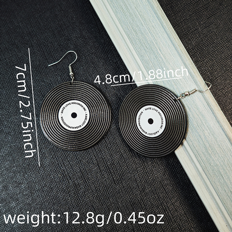 Phonograph Records Dangle Earrings