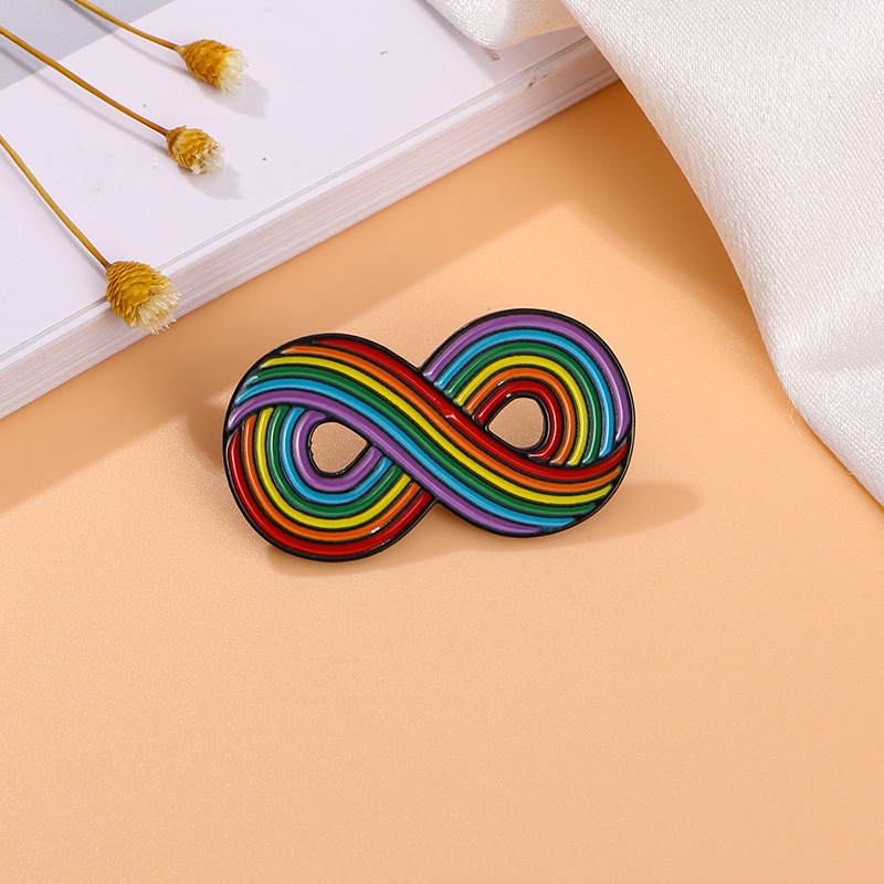 Autism Rainbow Infinity Symbol Teacher Pin