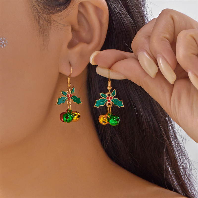 Christmas Bell Teacher Metal Earrings