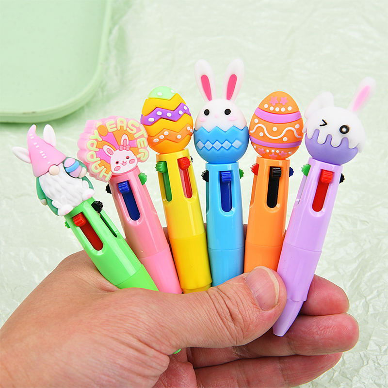 4-Color Easter Egg Bunny Retractable Ballpoint Teacher Pens