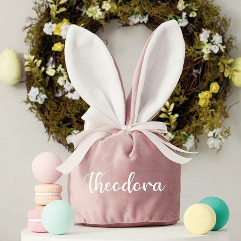 Personalized Name Easter Bunny Teacher Basket