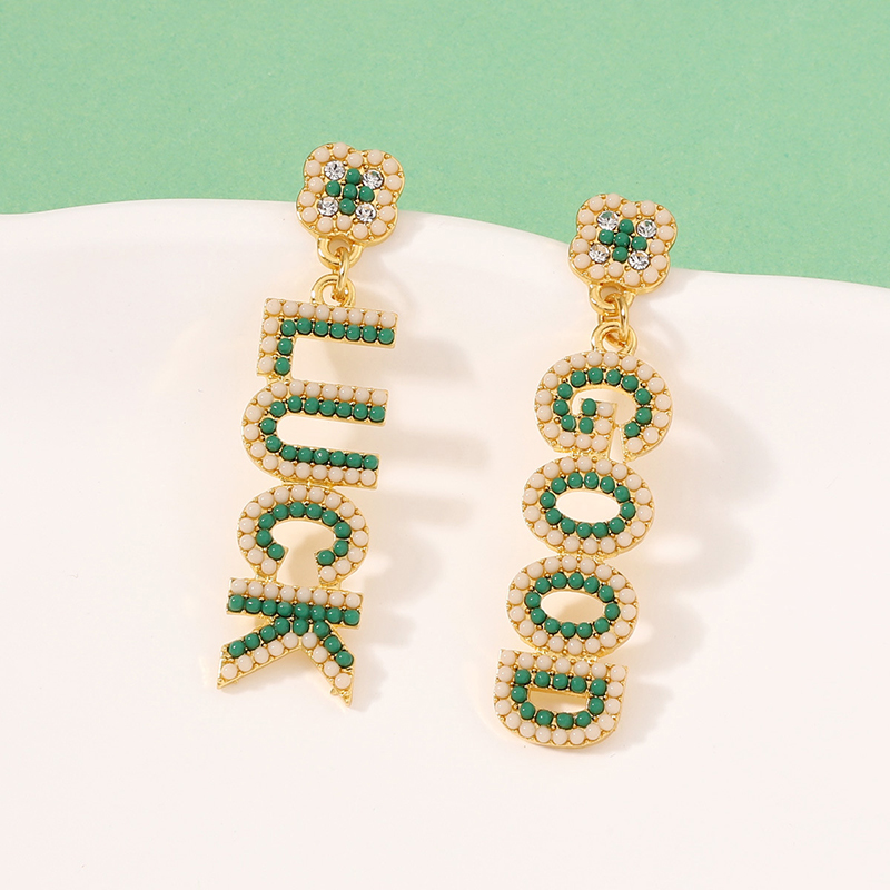 Luck Good Teacher Metal Earrings