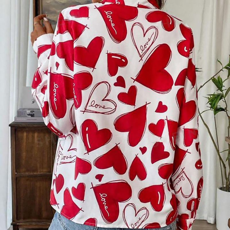 Heart Print Teacher Shirt
