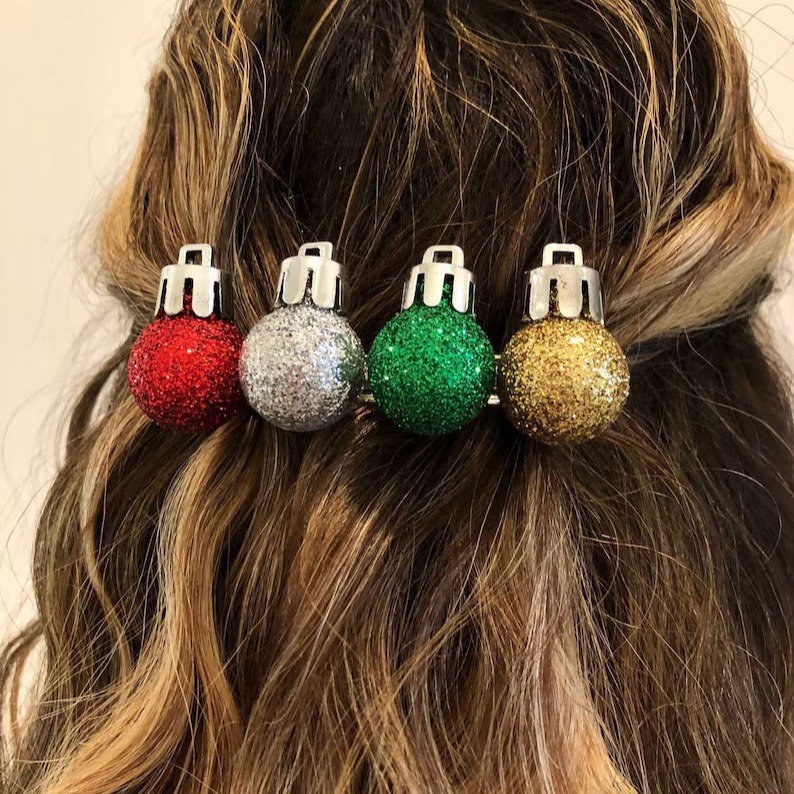 Christmas Lights Teacher Hair Clips