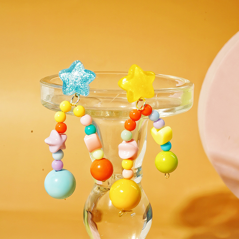 Colorful Candy Beaded Teacher Acrylic Earrings