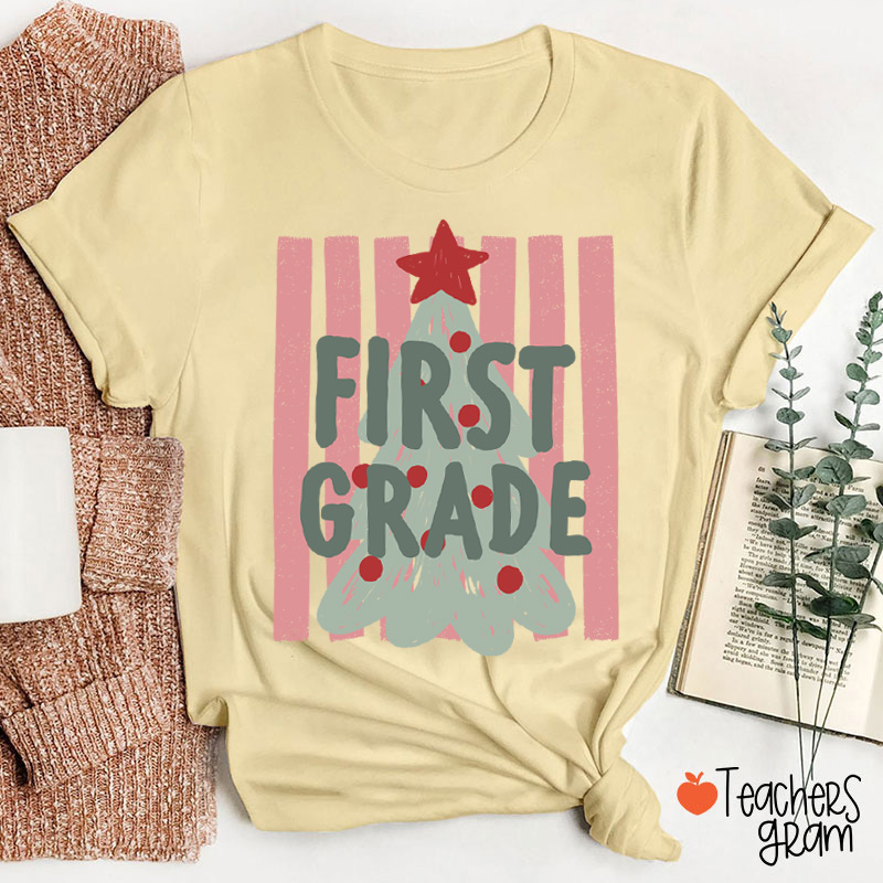 Personalized Jolly Grade Tree Gang Teacher T-Shirt