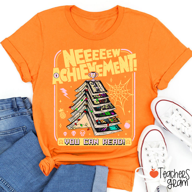 You Can Read Book Tree New Achievement Teacher T-Shirt
