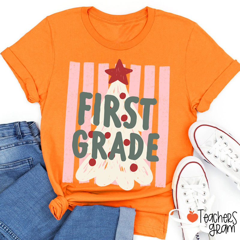Personalized Jolly Grade Tree Gang Teacher T-Shirt