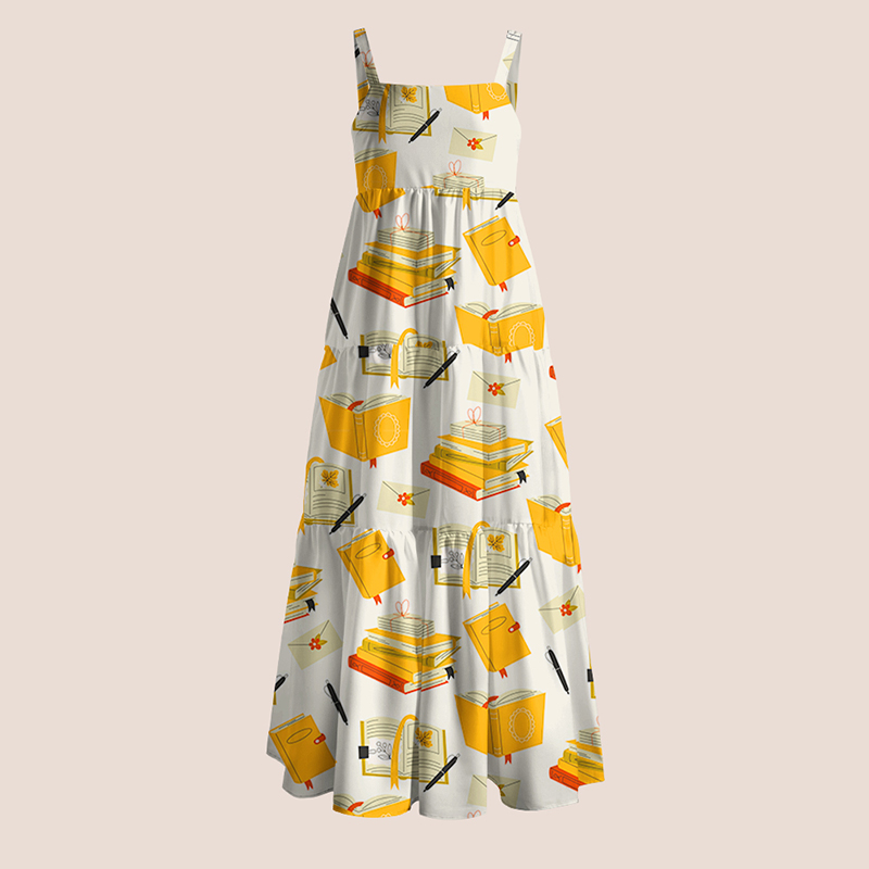 Orange Books Teacher Slip Dress