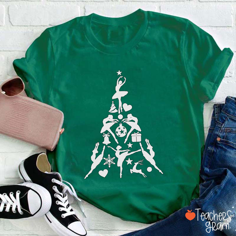 Dance Christmas Tree Teacher T-Shirt