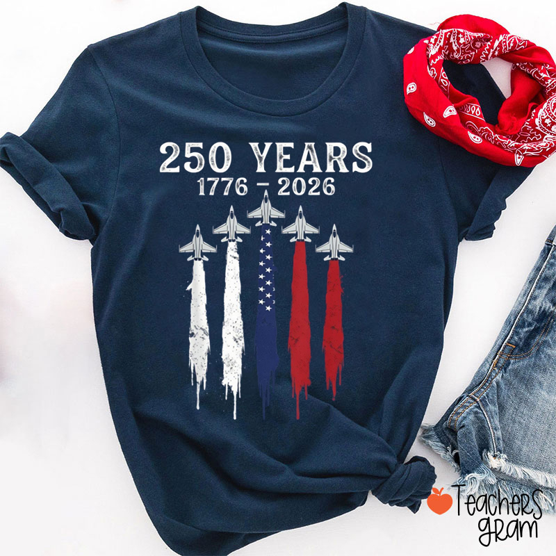 Patriotic Jet Fighter Teacher T-Shirt