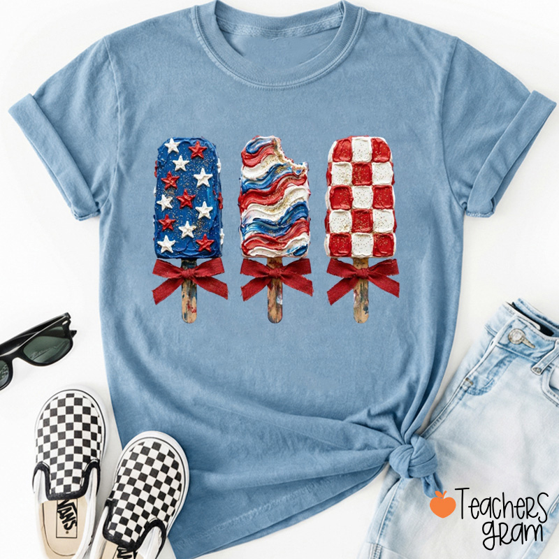 Patriotic Popsicle Teacher T-Shirt