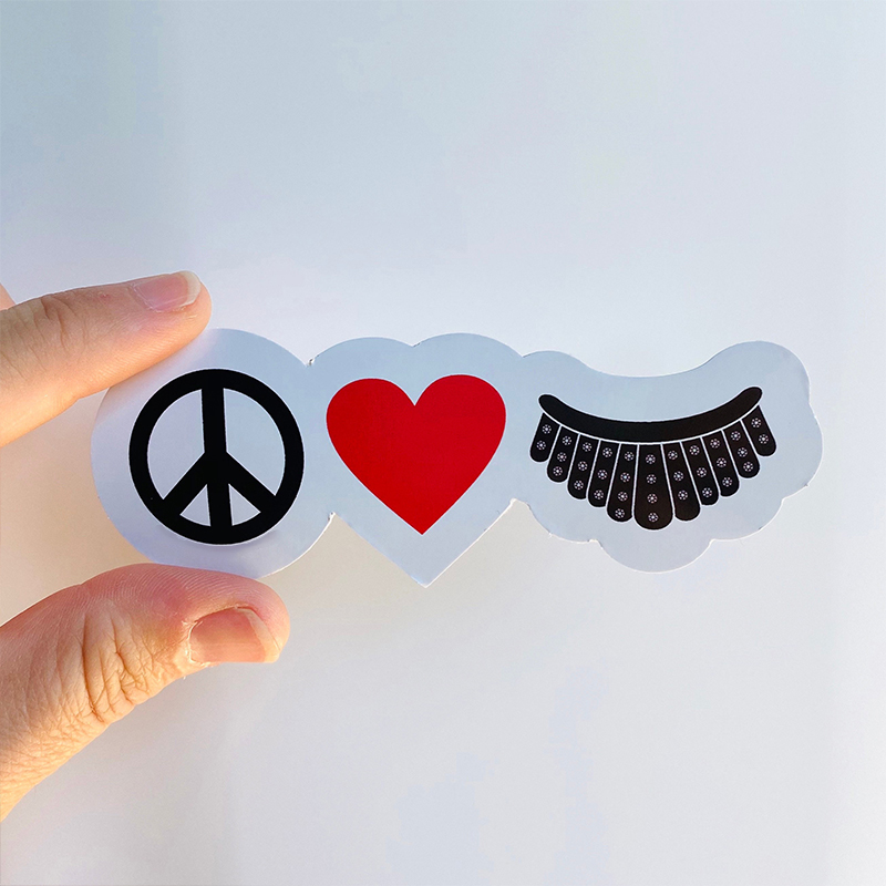 Peace Love And RGB Teacher Stickers