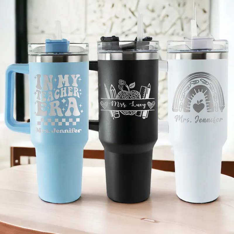Personalized Cute Teaching Elements Teacher 40oz Stanley Tumbler