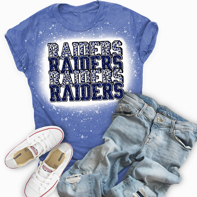 Personalized Mascot Leopard Print Letters Teacher Printed T-Shirt