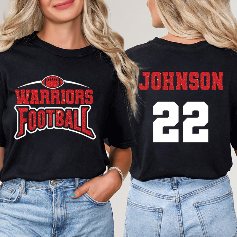 Personalized Mascot Sport And Your Name Bright Teacher Two Sided T-Shirt