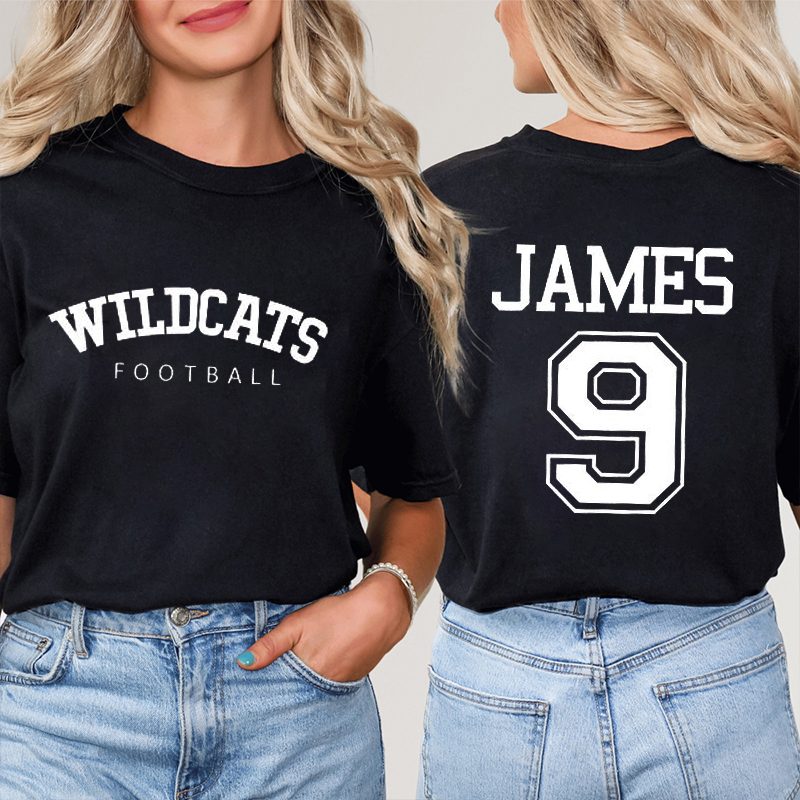 Personalized Mascot Sport And Your Name Game Day Teacher Two Sided T-Shirt