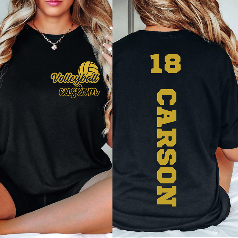 Personalized Sport And Your Name Game Day Teacher Two Sided T-Shirt