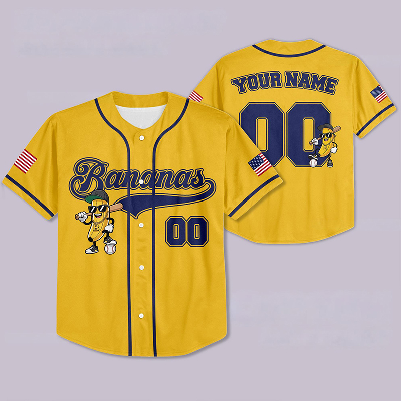 Personalized Bananas Teacher Baseball Jersey