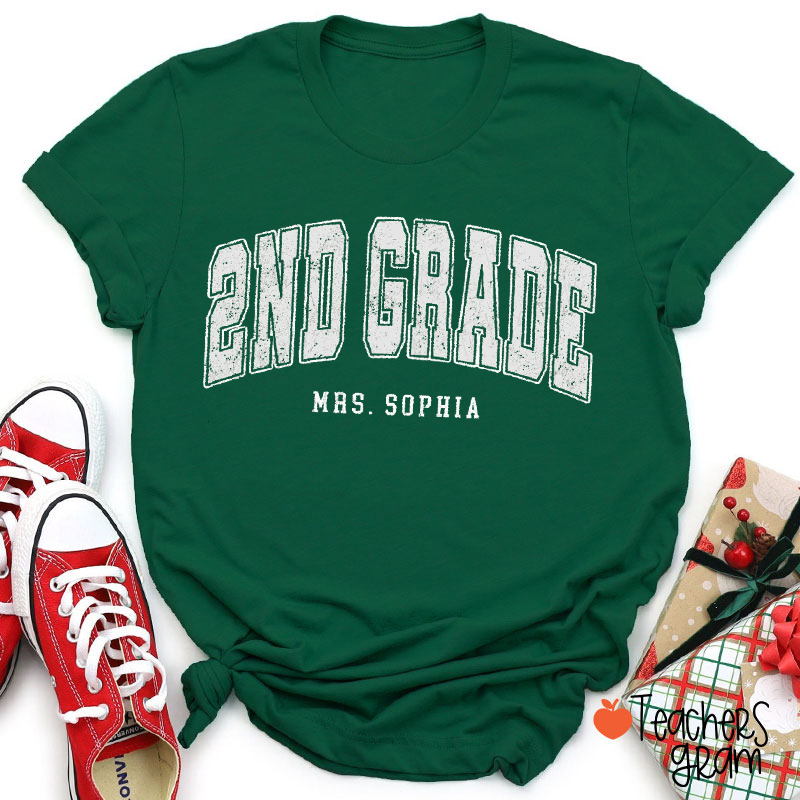 Personalized Grade And Name Arch Teacher T-Shirt