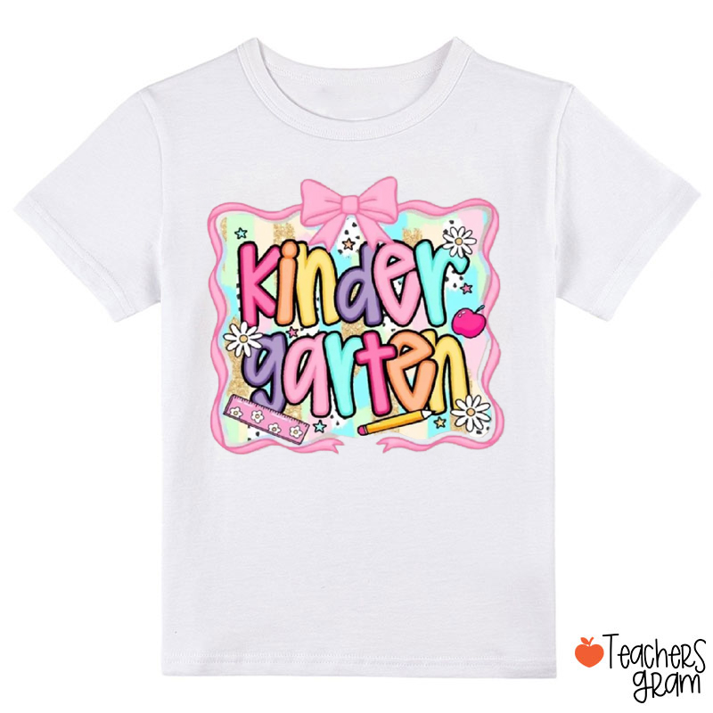 Personalized Grade Pink Bow Class T-Shirt