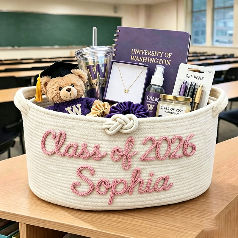 Personalized Graduation Gift Teacher Basket