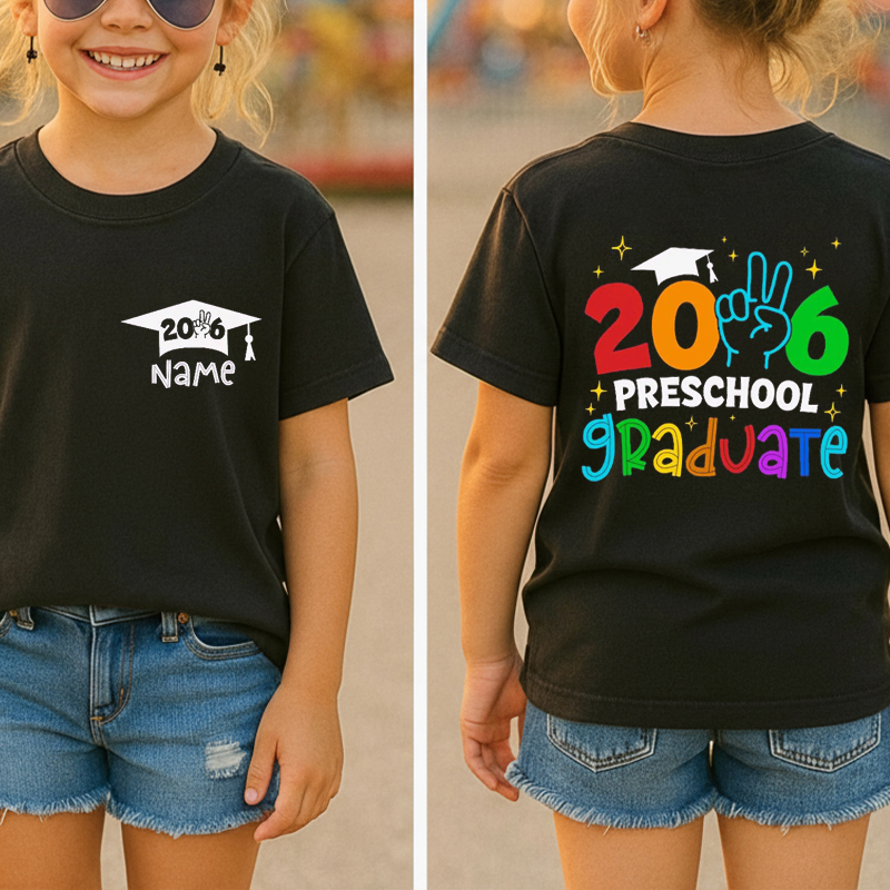 Personalized Graduation Last Day Of School Class Two Sided T-Shirt